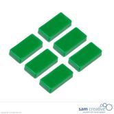 Rektangulære magneter 12x24 mm grøn (6 styk)