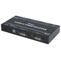4-poort DVI audio/video splitter