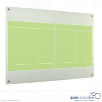 Glastavle med tennisbane 100x150 cm