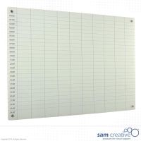 Glastavle dagsplanlægning 00:00-24:00 100x200 cm