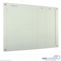Glastavle med to-do liste 100x200 cm