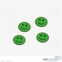 Magnetisk symbol smiley :-) 50 mm i grøn, 25 stk