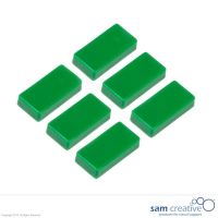 Rektangulære magneter 12x24 mm grøn (6 styk)